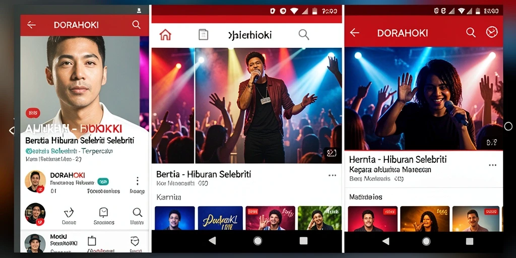 Tampilan antarmuka aplikasi DORAHOKI yang menarik dan informatif.