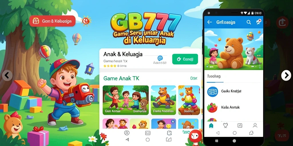 Tampilan antarmuka pengguna GB777 yang cerah dan ramah anak.