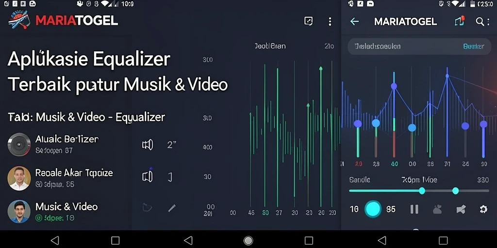 Antarmuka MARIATOGEL yang responsif dan user-friendly dalam pengaturan Equalizer.