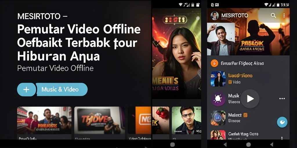 Tampilan antarmuka MESIRTOTO yang ramah pengguna untuk pemutar video offline.