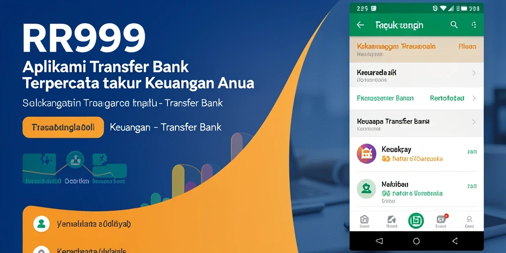 Tampilan antarmuka aplikasi RR999 untuk Transfer Bank yang praktis.