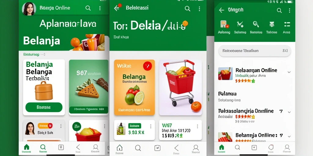 Tampilan antarmuka aplikasi W67 yang memudahkan belanja online.