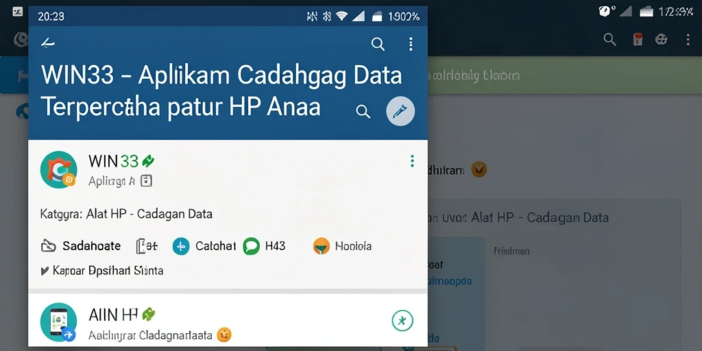 Tampilan antarmuka WIN33 yang mudah digunakan untuk cadangan data.