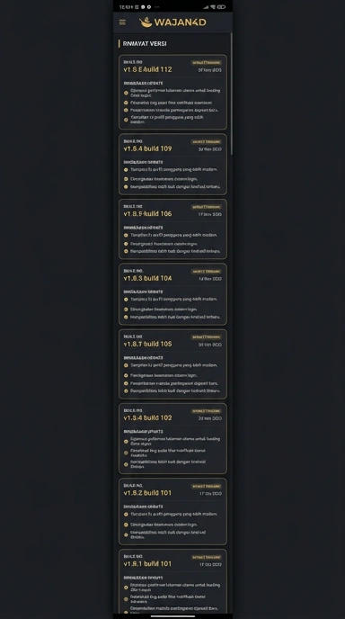 Riwayat Versi Aplikasi wajan4d untuk Pengguna Android